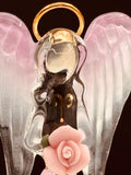 Watch Over You Angel Figurine | Glass Faith Message Display Décor