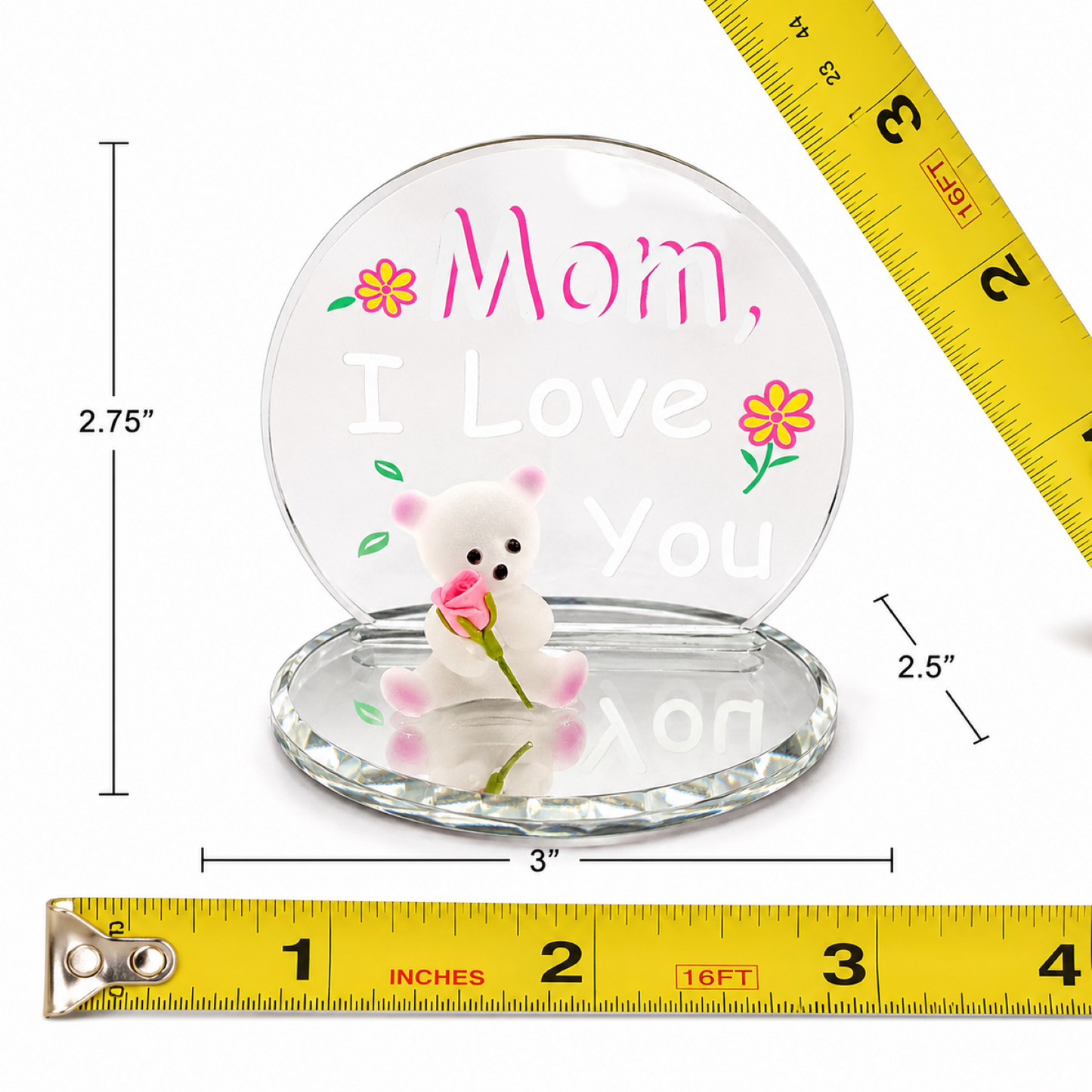 Gift for Mom I Love You Bear Figurine Mother’s Day Gift from Daughter Son