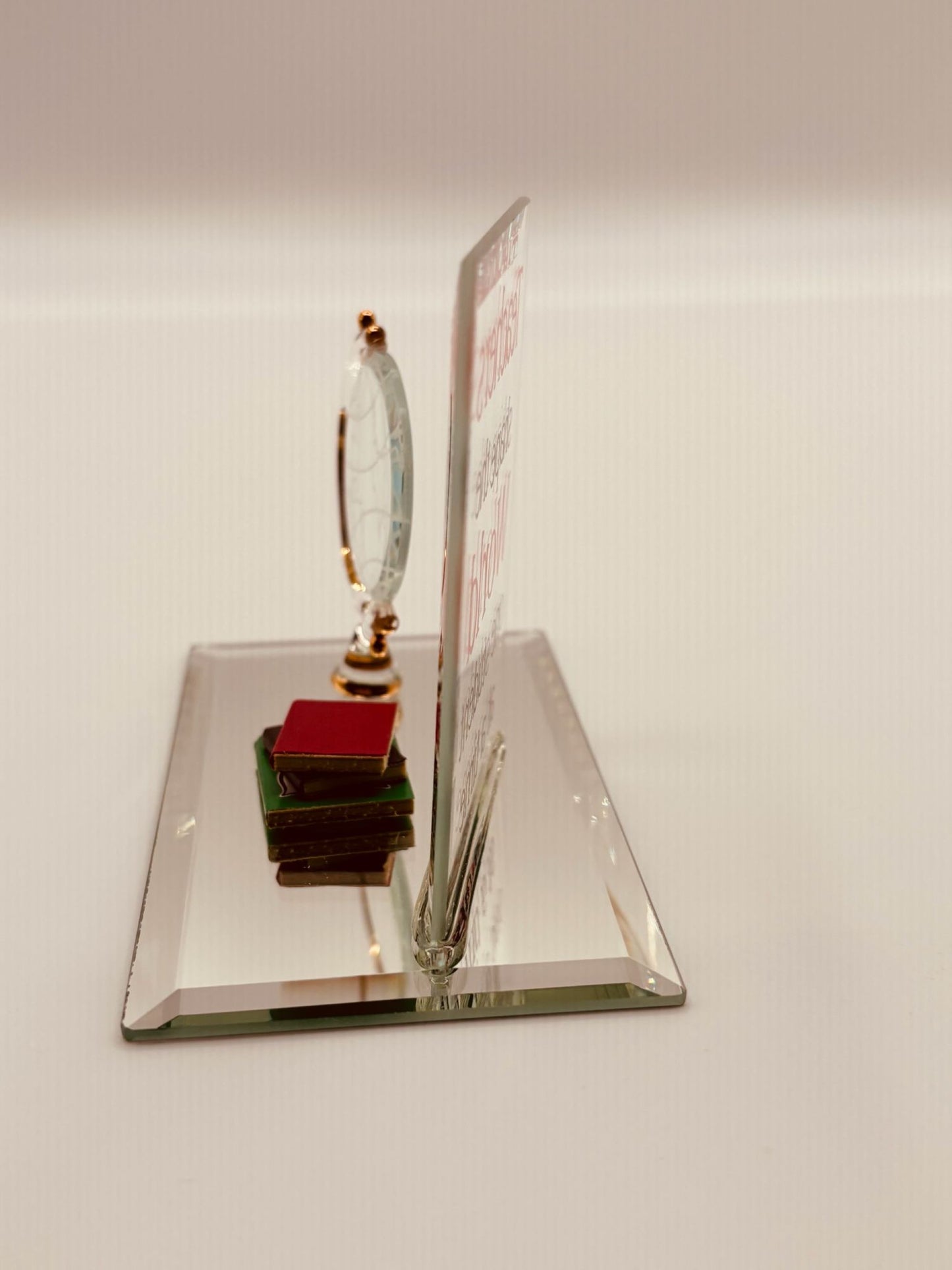 Teachers Shape the World Figurine Handcrafted Glass Teacher Gift