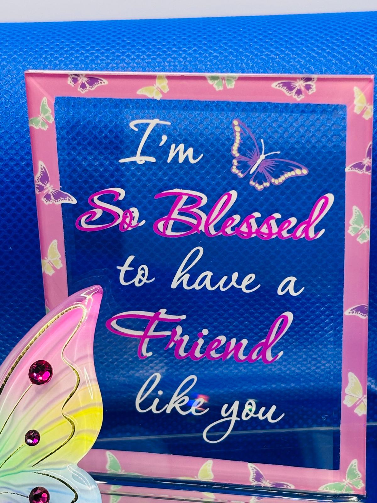 Butterfly Friend Gift Glass Figurine Meaningful Friendship Decor