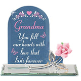 Grandma Rose Figurine Handcrafted Glass & Porcelain Gift