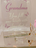 Grandma Rose Figurine Handcrafted Glass & Porcelain Gift