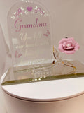 Grandma Rose Figurine Handcrafted Glass & Porcelain Gift
