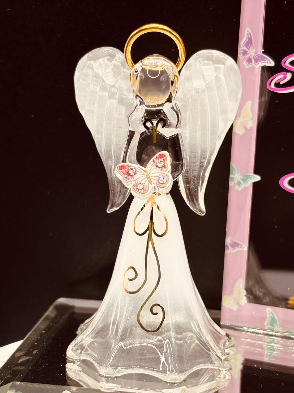 So Blessed Friend Angel Figurine | Glass Friendship Gift with Message