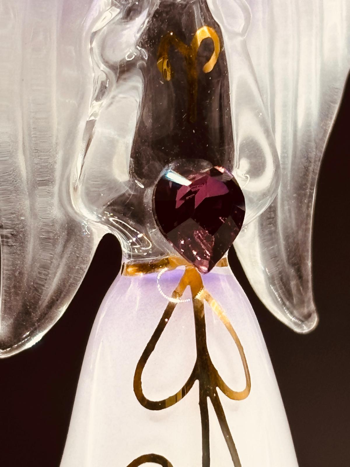 Glass Angel Figurine with Heart | May There Always Be an Angel Gift