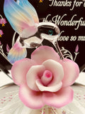 “Wonderful Mom” Hummingbird Figurine | Glass Mom Appreciation Décor