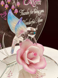 “Wonderful Mom” Hummingbird Figurine | Glass Mom Appreciation Décor