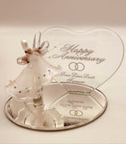 Anniversary Bells Figurine Handcrafted Glass Gift for True Love