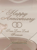 Anniversary Bells Figurine Handcrafted Glass Gift for True Love