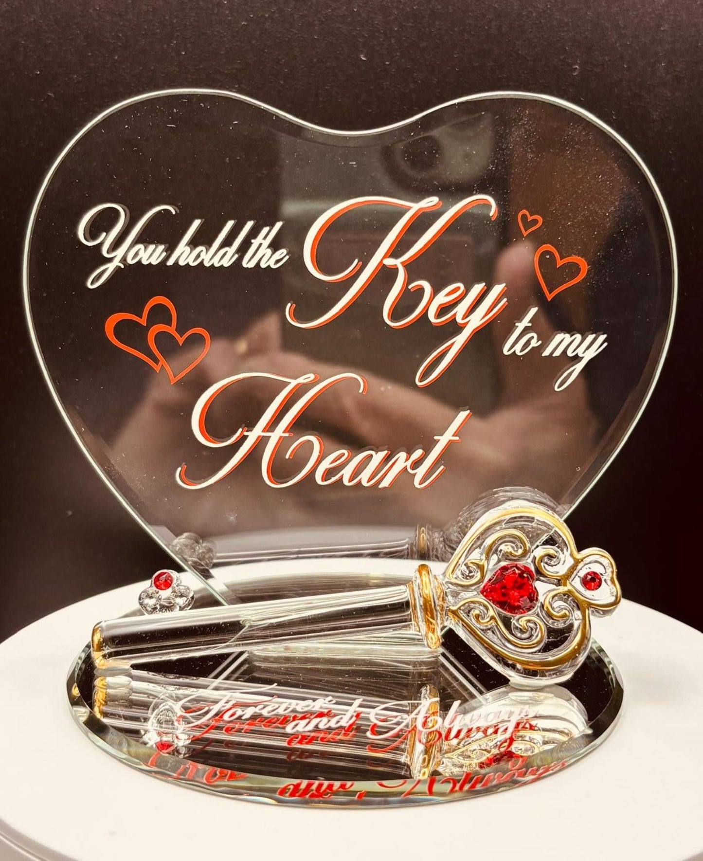 Valentines Day Gift For Her, Heart Figurine, Key To My Heart, Handmade Gift, Romantic Gift for Wife, Anniversary Gift, Birthday