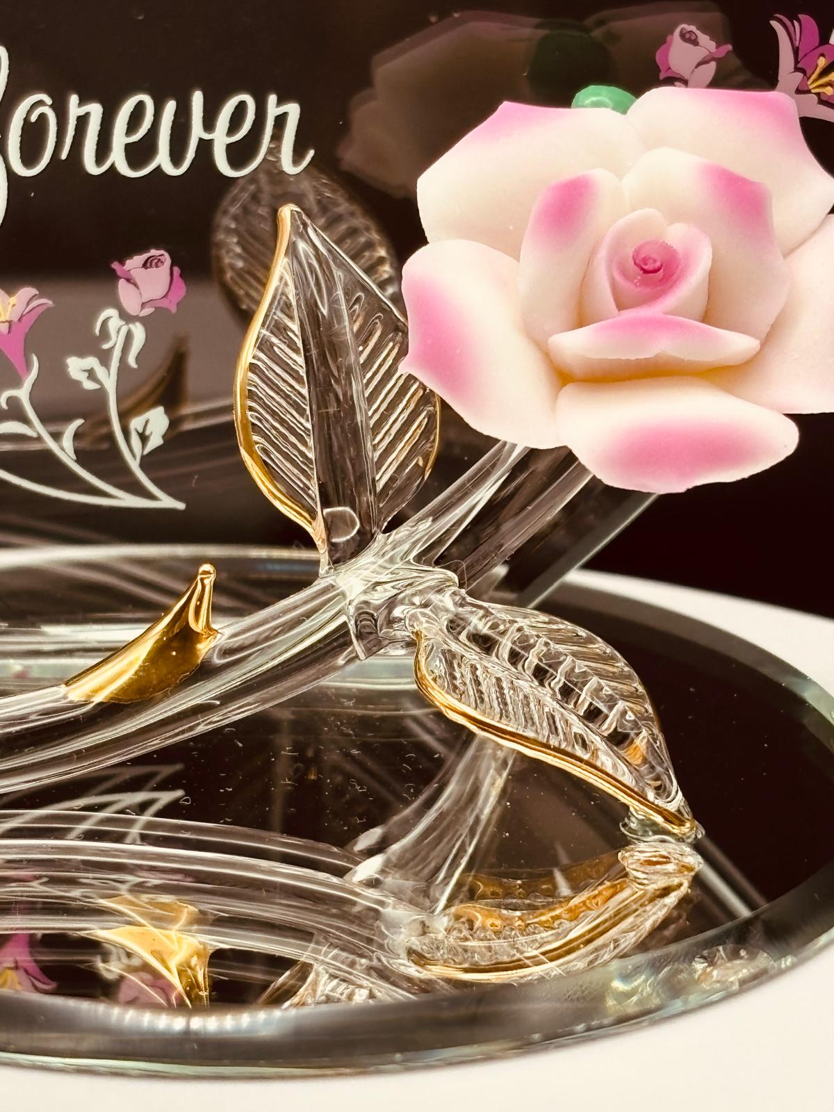 Grandma Rose Figurine | Handcrafted Glass Gift for Grandma