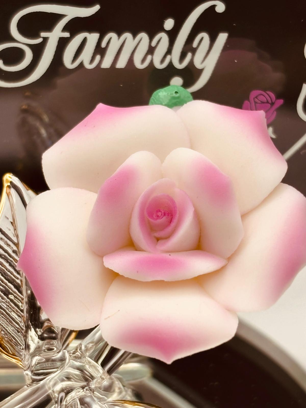Mom Heart of Our Family Rose Figurine | Handcrafted Mother’s Day Gift