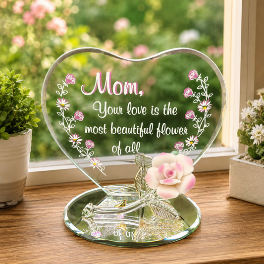Pink Rose Figurine for Mom | Handcrafted Mother’s Day Gift