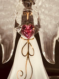 Angel with Heart Backplate Figurine | Inspirational Glass Faith Décor