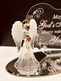Angel with Heart Backplate Figurine | Inspirational Glass Faith Décor