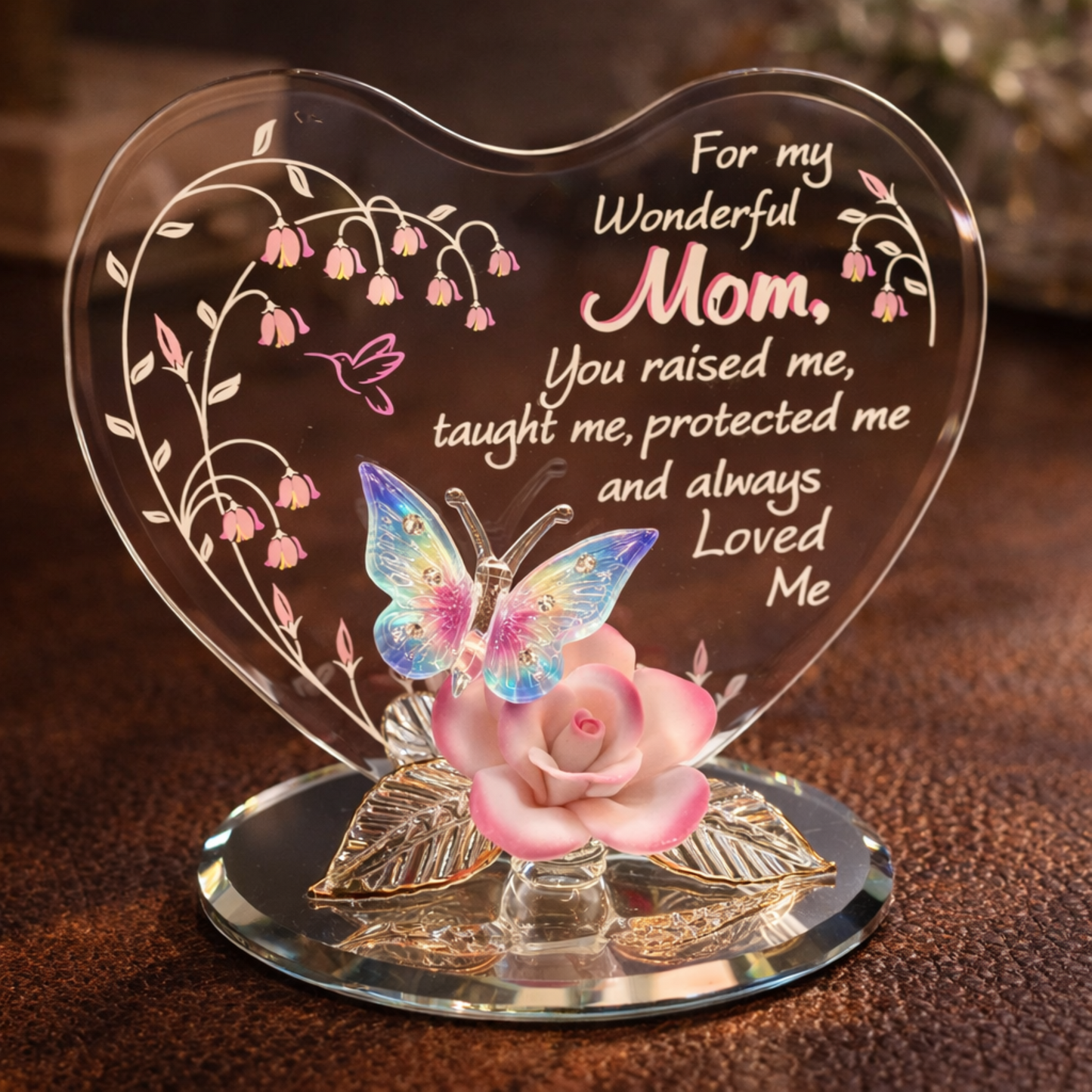 Gift for Mom Butterfly and Rose | Handcrafted Mothers day Gift Home Decor