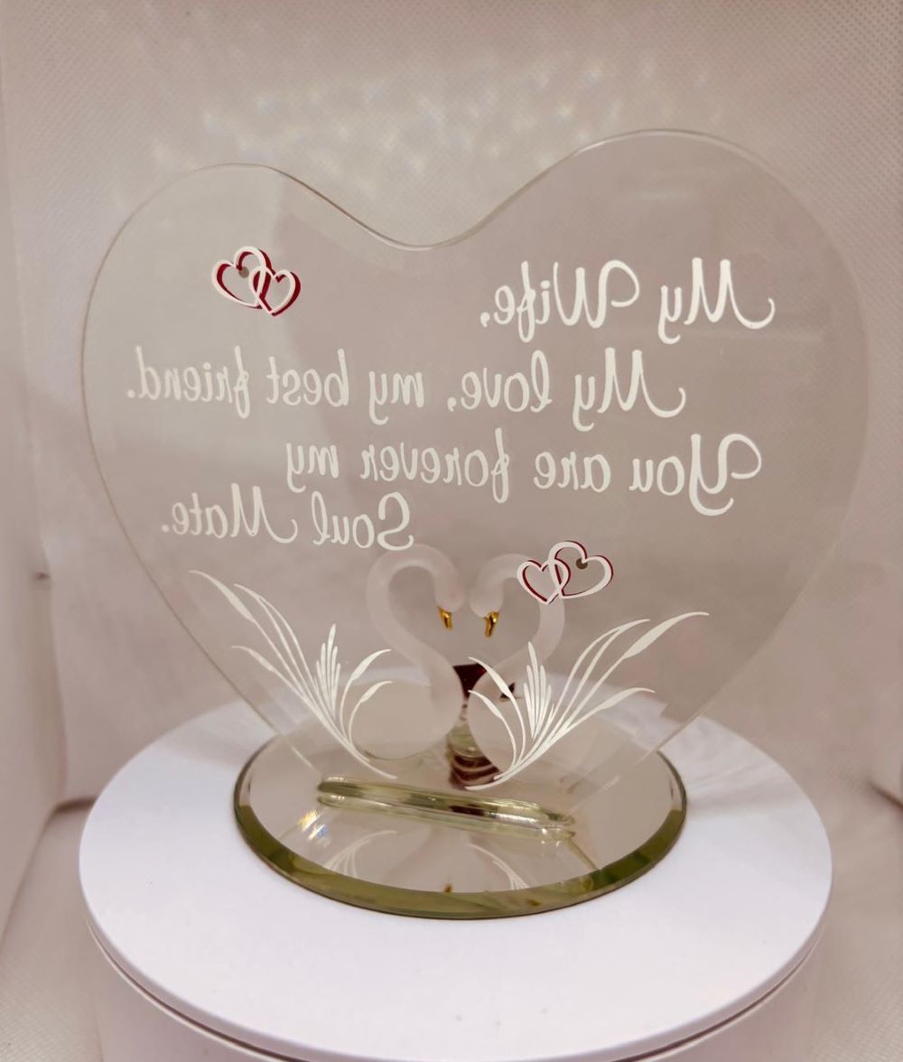 Swan Soul Mate Figurine | Handcrafted Glass Gift for Wife or Anniversary
