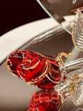 Glass Rose Gift for Wife | Romantic Love Figurine for Anniversary