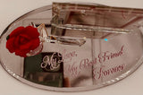 Rose Photo Frame Figurine | Romantic Glass Rose Frame for Love & Memories
