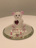 Glass Bear Figurine, Daddy's Girl, Handcrafted Gift for Daughter, Father's Day Gift, Gifts for Dad