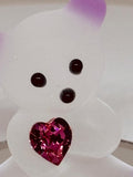 “I Love You Mom” Bear Figurine | Glass Bear Mother’s Gift Décor