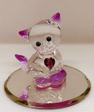 Kitty Figurine | Handcrafted Glass Cat Collectible Gift for Cat Lovers