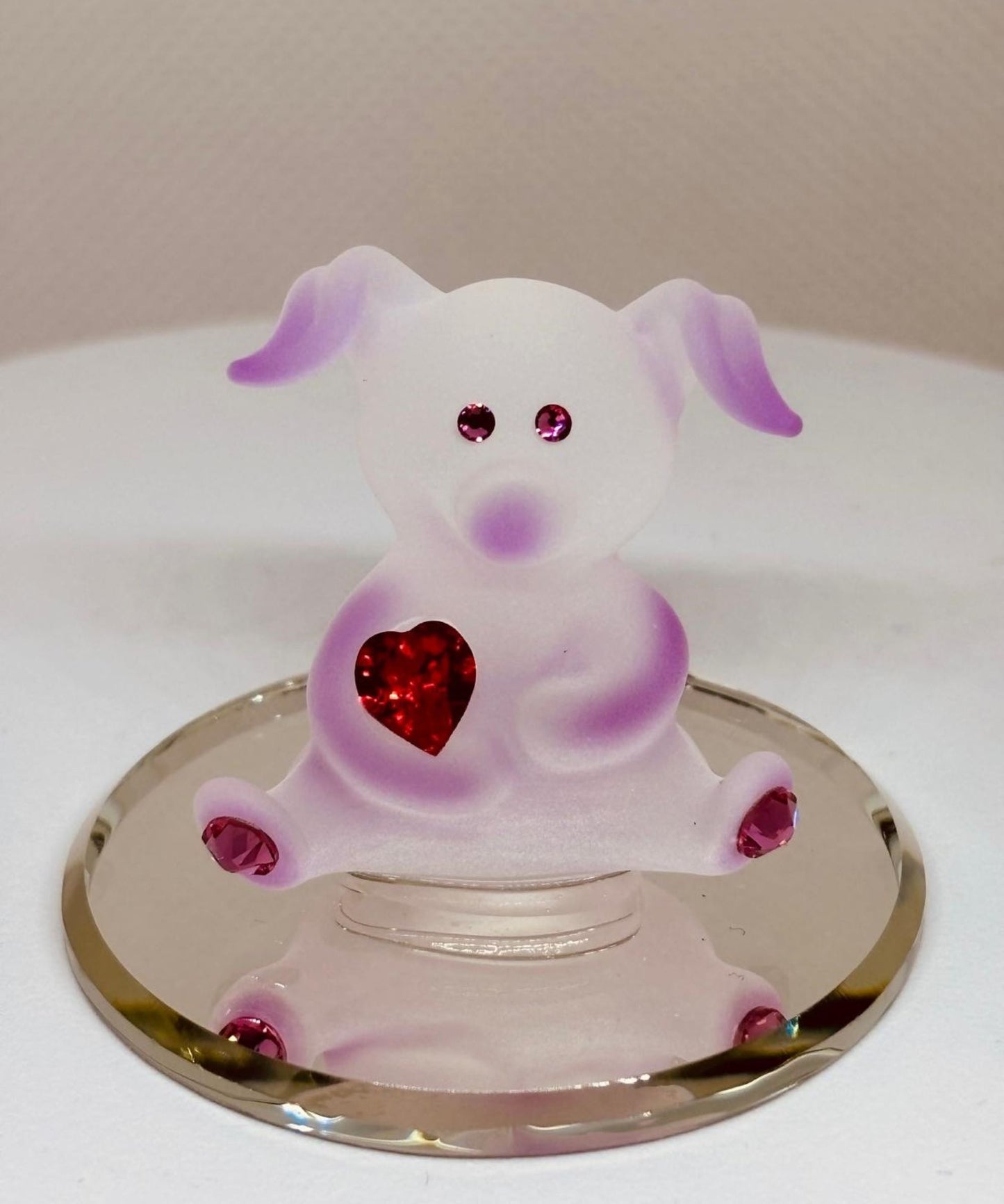 Pig Glass Figurine | Handcrafted Farm Animal Gift Country Home Decor