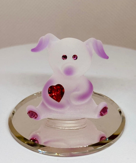 Pig Glass Figurine | Handcrafted Farm Animal Gift Country Home Decor