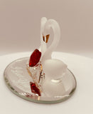 “I Love You” Swan Pair Glass Figurine | Romantic Couple Gift & Home Decor