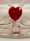 “I Love You” Swan Pair Glass Figurine | Romantic Couple Gift & Home Decor