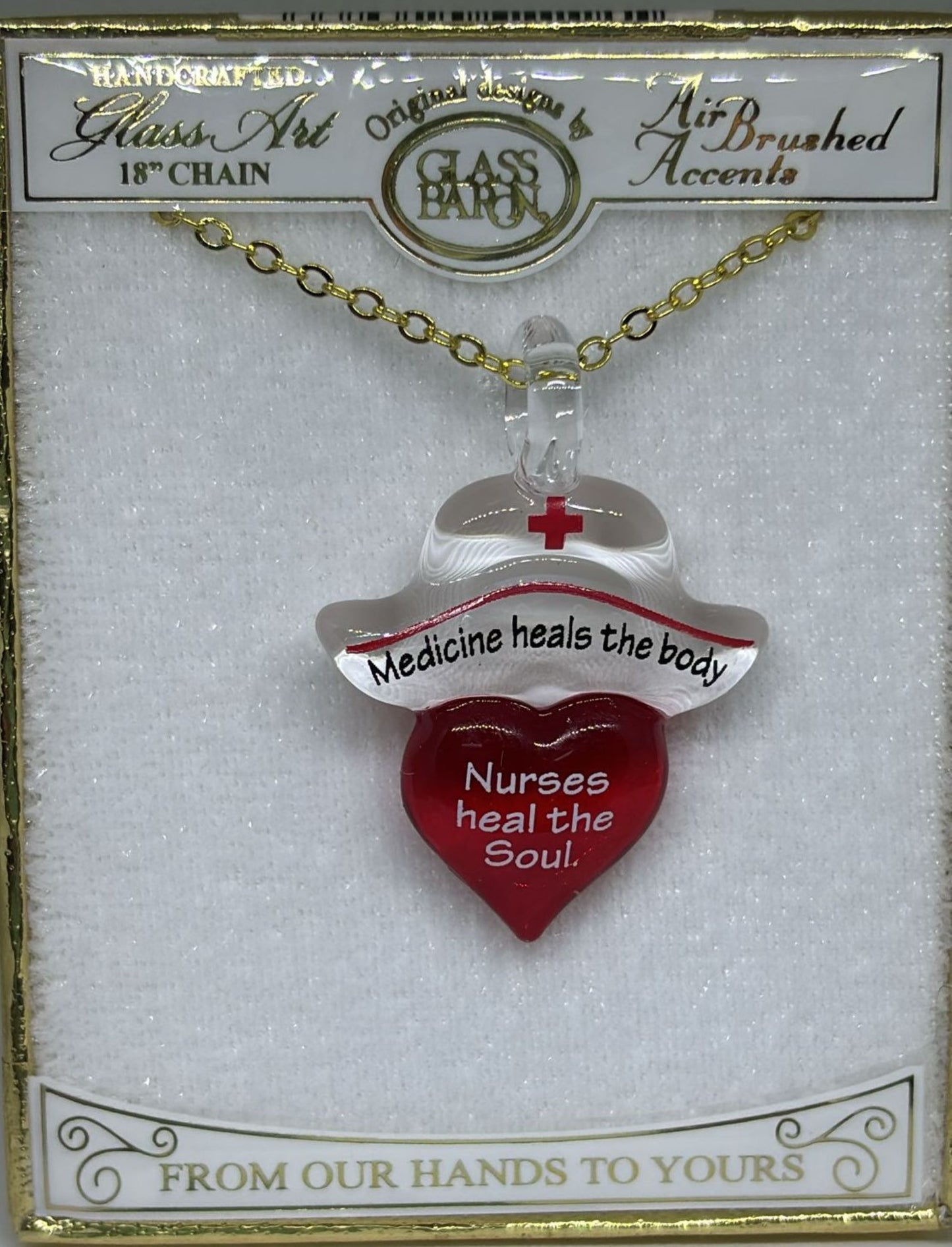 Heart Nurse Necklace | Medicine Heals Nurses Heal the Soul Pendant Gift
