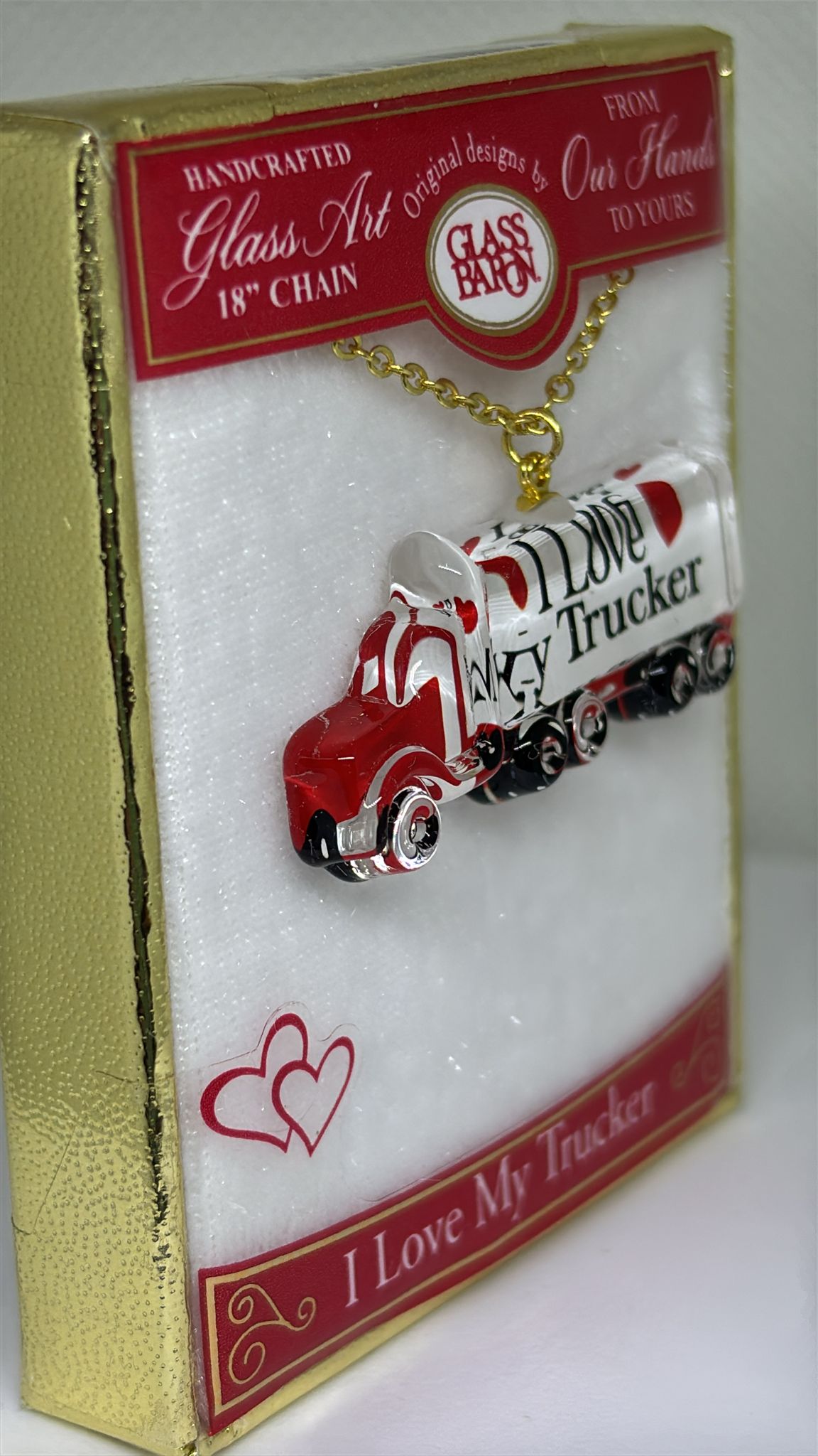 I Love My Trucker Necklace | Truck Pendant Necklace Gift
