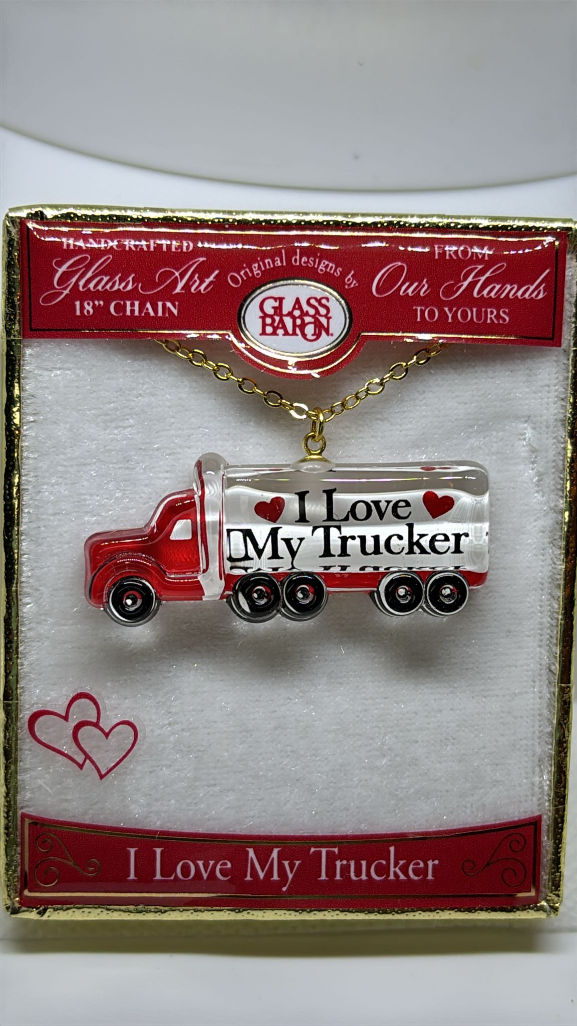 I Love My Trucker Necklace | Truck Pendant Necklace Gift