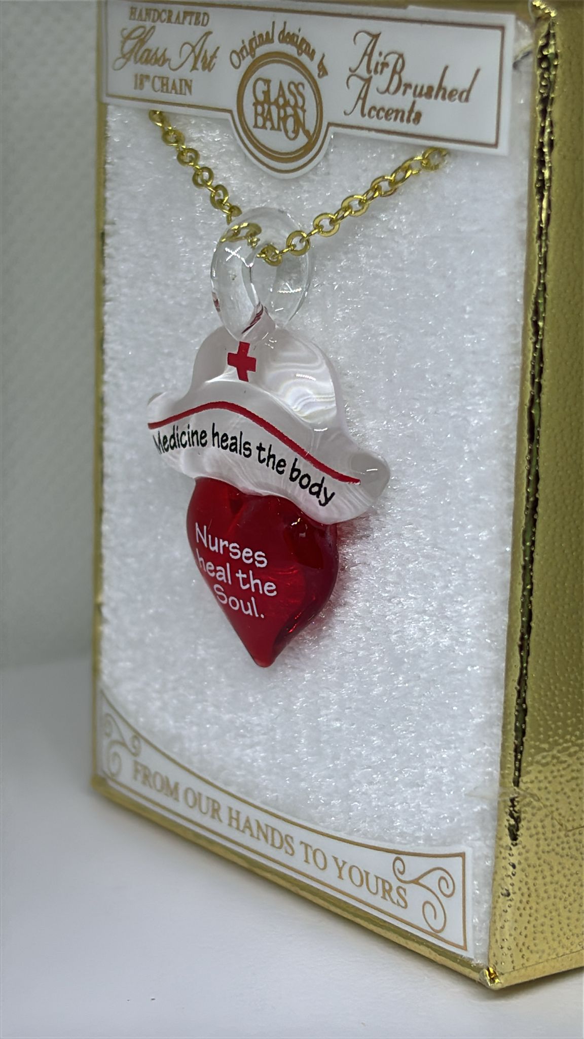 Heart Nurse Necklace | Medicine Heals Nurses Heal the Soul Pendant Gift