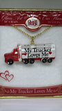 My Trucker Loves Me Necklace | Truck Pendant Necklace Gift
