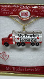 My Trucker Loves Me Necklace | Truck Pendant Necklace Gift