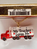 My Trucker Loves Me Necklace | Truck Pendant Necklace Gift