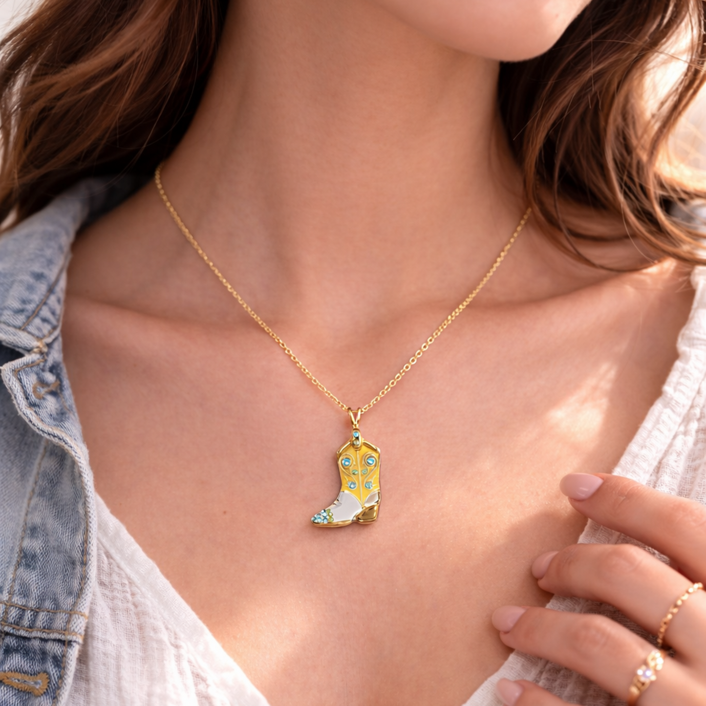 Kickin’ Country Boot Necklace | Western Boot Pendant Jewelry