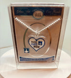 Proud U.S. Air Force Mom Heart Necklace with Pendant on 18" Silver Cord