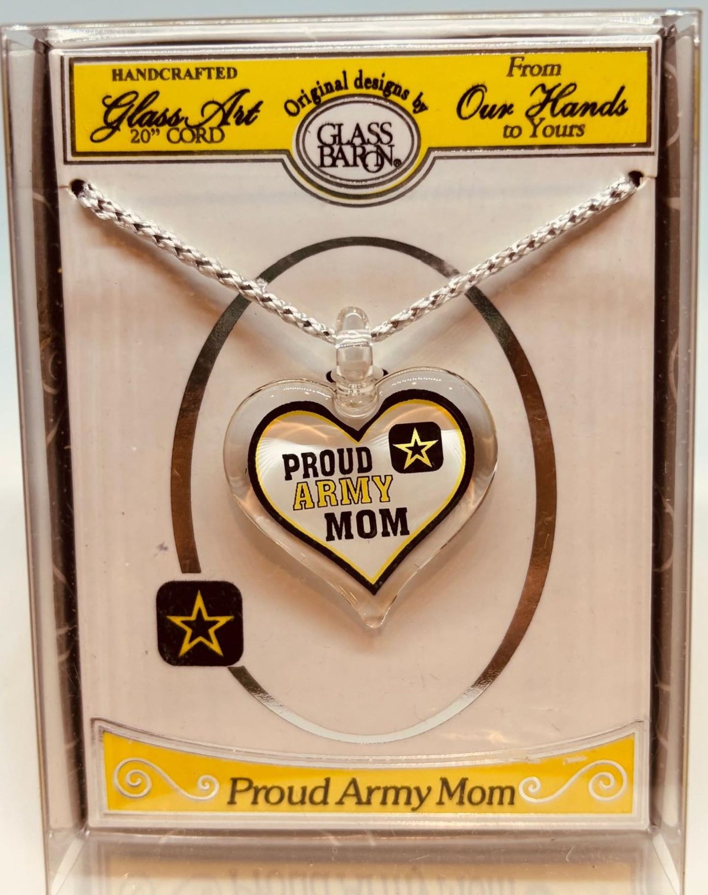 Proud Army Wife Heart Necklace Military Spouse Gift
