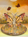 Monarch Butterfly Figurine | Handcrafted Glass Butterfly Collectible