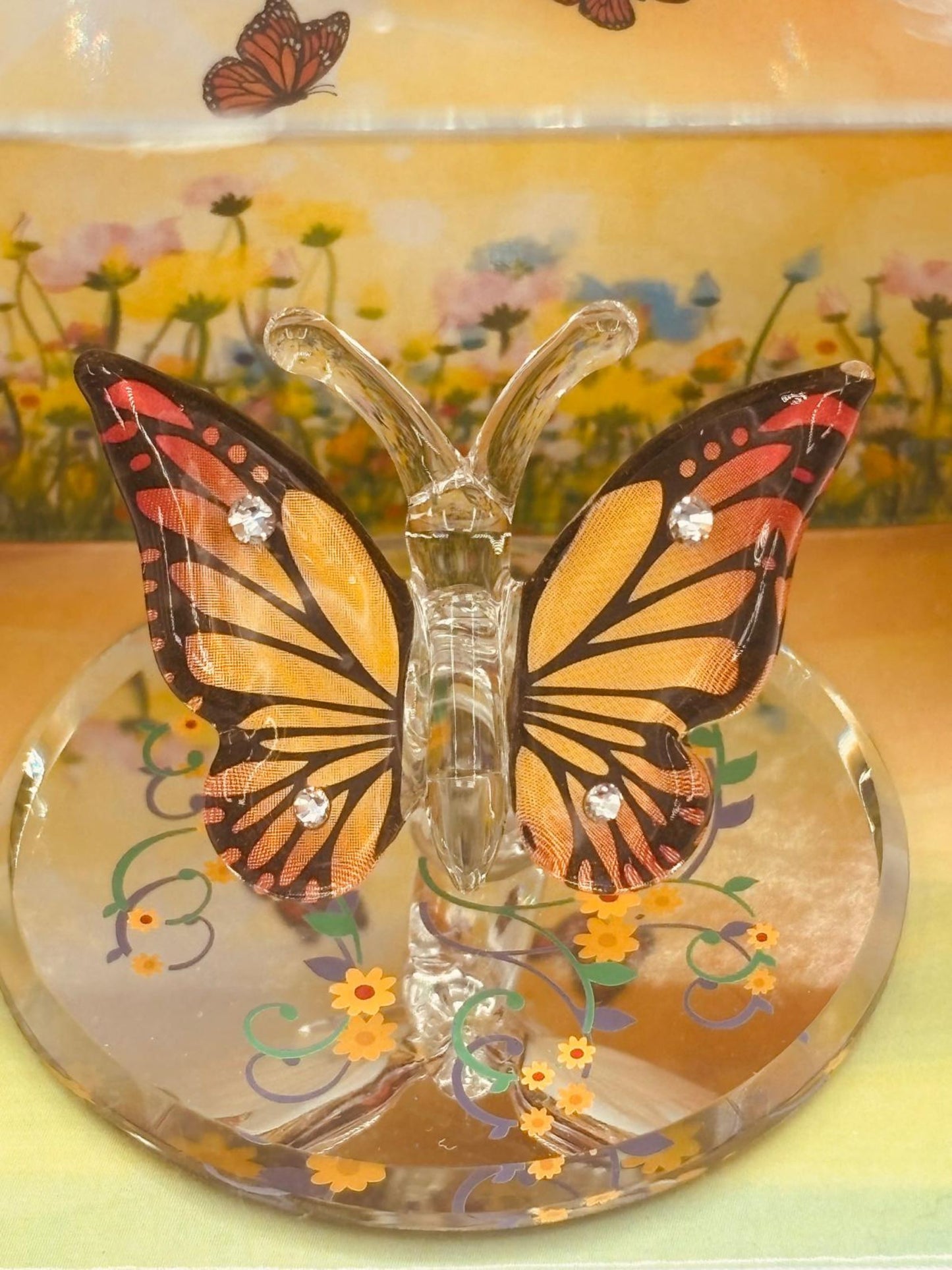 Monarch Butterfly Figurine | Handcrafted Glass Butterfly Collectible