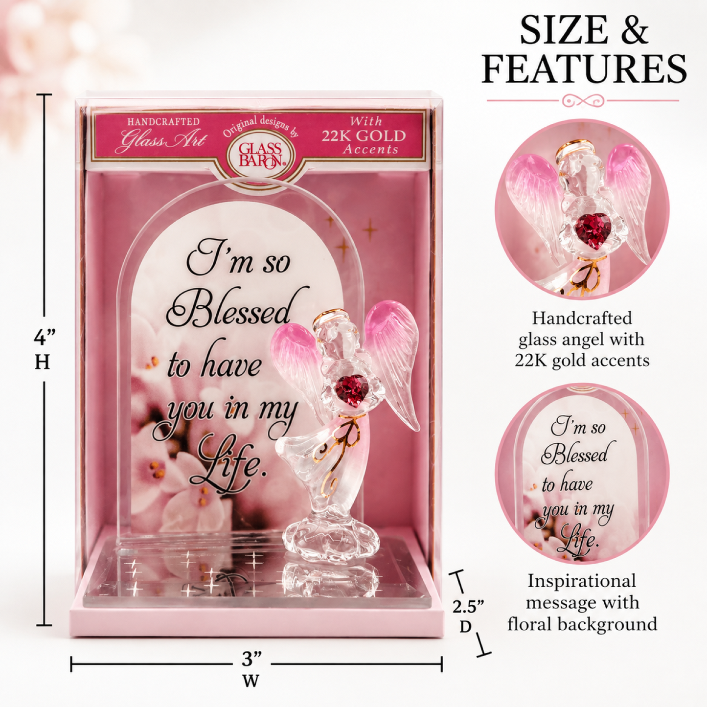 Angel “I’m Blessed” Figurine in Keepsake Box | Faith Gift & Inspirational Decor