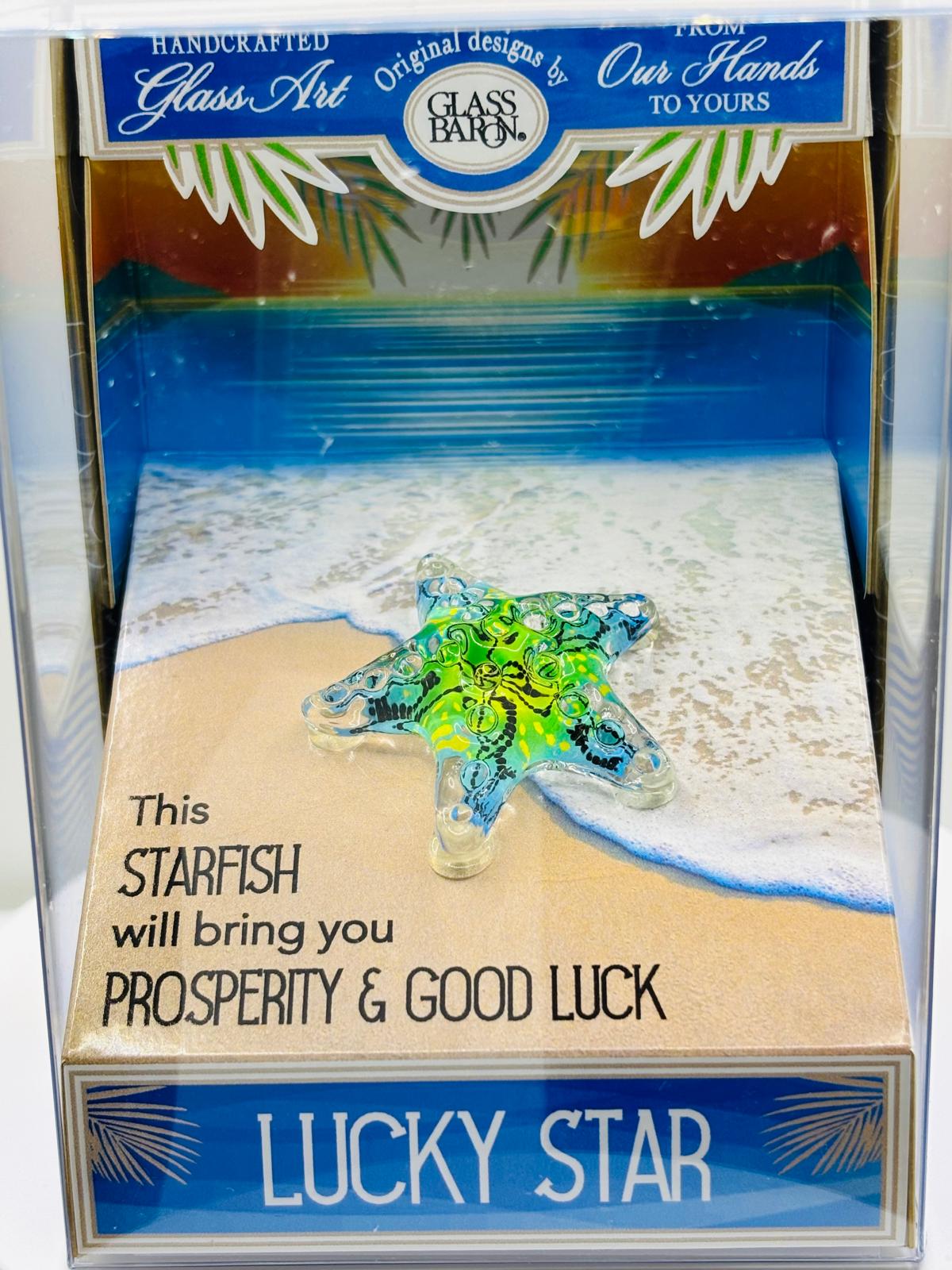 Starfish Keepsake Box, Glass Starfish Figurine, Beach Collectible, Coastal Home Décor, Ocean Gift