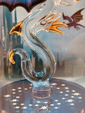 Midnight Terror Dragon Figurine | Handcrafted Glass Fantasy Collectible
