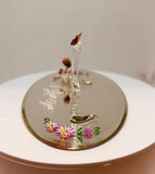 Mom “I Love You” Glass Figurine with Butterfly and Flowers