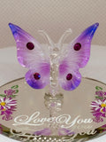 Butterfly “Love You” Figurine | Romantic Glass Display Collectible Décor