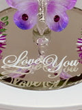 Butterfly “Love You” Figurine | Romantic Glass Display Collectible Décor