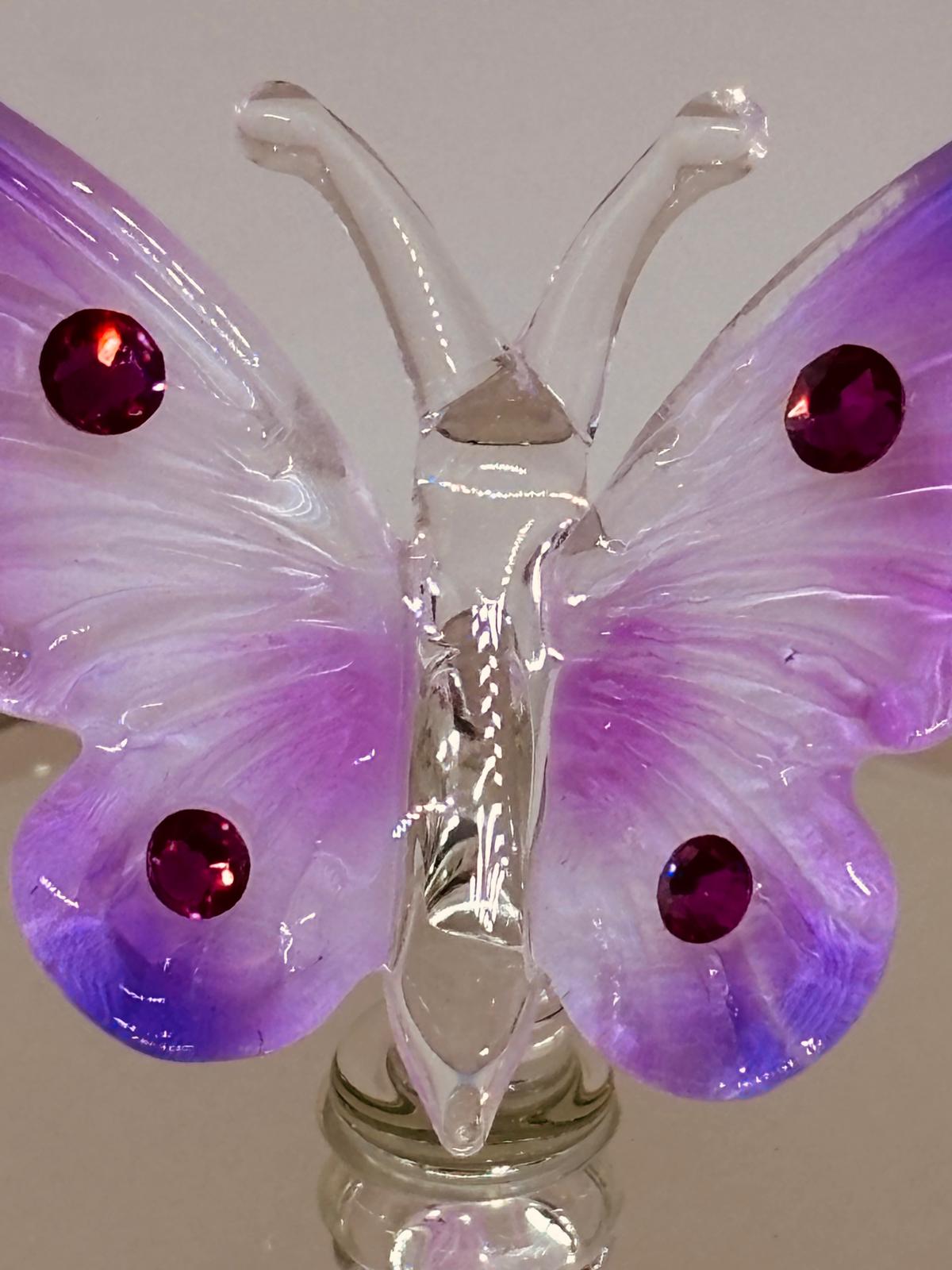 Butterfly “Love You” Figurine | Romantic Glass Display Collectible Décor