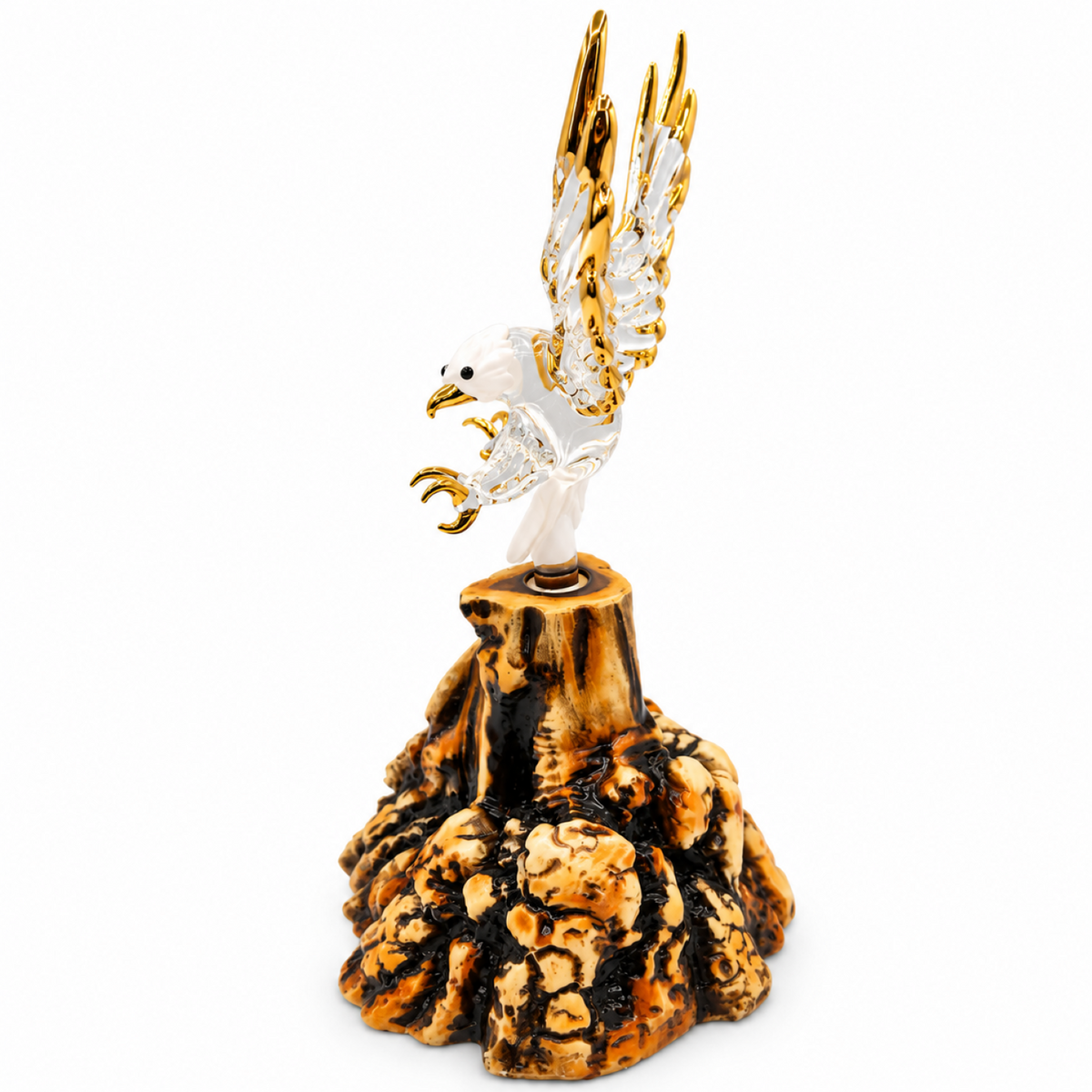 Bald Eagle Glass Figurine Gift | Patriotic Wildlife Collectible Decor